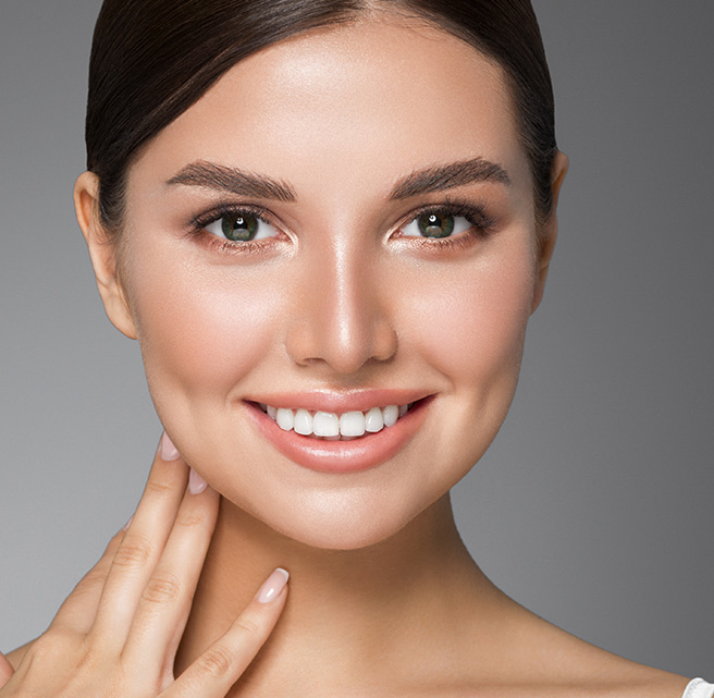 Women undergone smile lines treatment