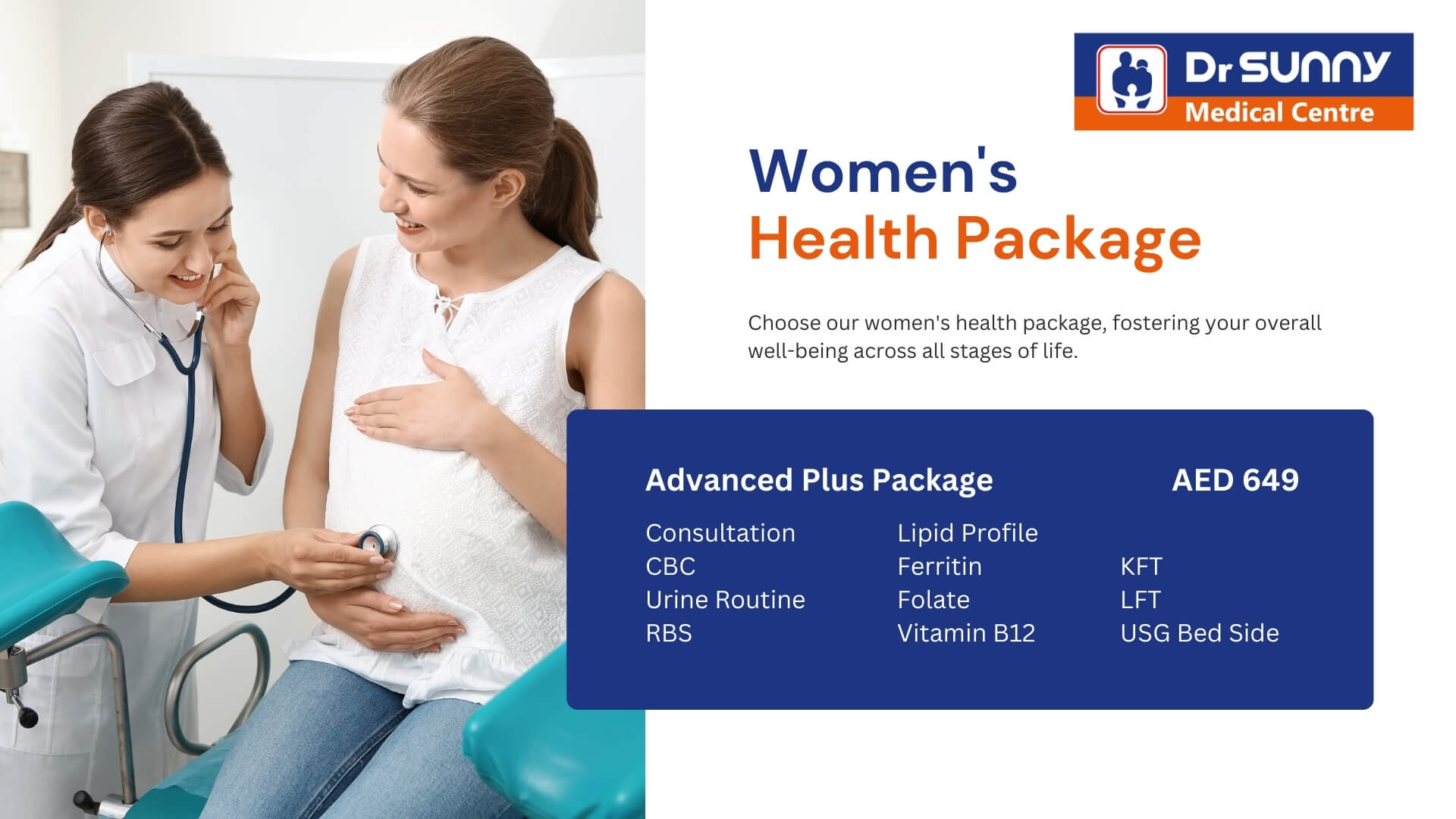 Advance Plus Womens Health Package OB Gyne in Umm Al Quwain